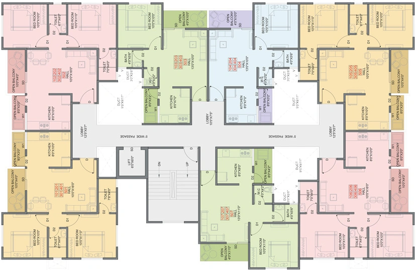 Floor Plan of Sai Vishwa in Undri, Pune - Image 18682
