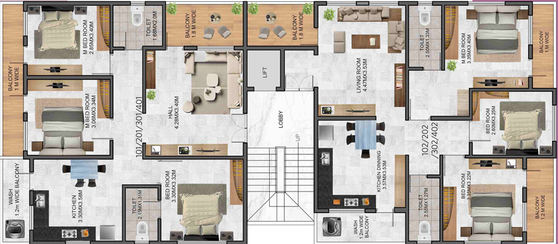 Floor Plan of Vinod Narsing Plaza in Hanuman Nagar, Nagpur - Image 119458