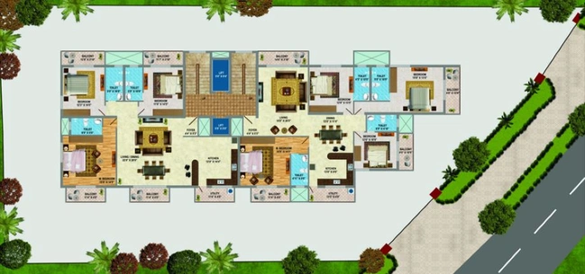 Master Plan of Elysium The Address in Race Course, Coimbatore - Image 20641