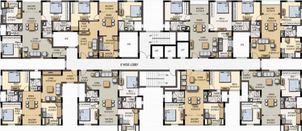 Floor Plan of Cordon Bleu Central Park in Saravanampatti, Coimbatore - Image 88525