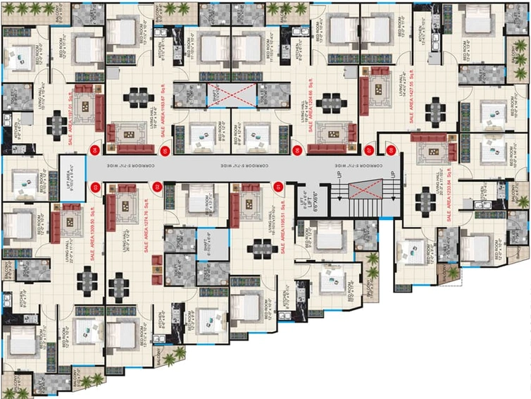Floor Plan of Shiva Heights in Mansarovar, Jaipur - Image 57849