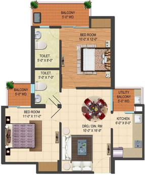 2 BHK Flat in SB Amaatra Crystal in NH 24, Ghaziabad - Image 643762