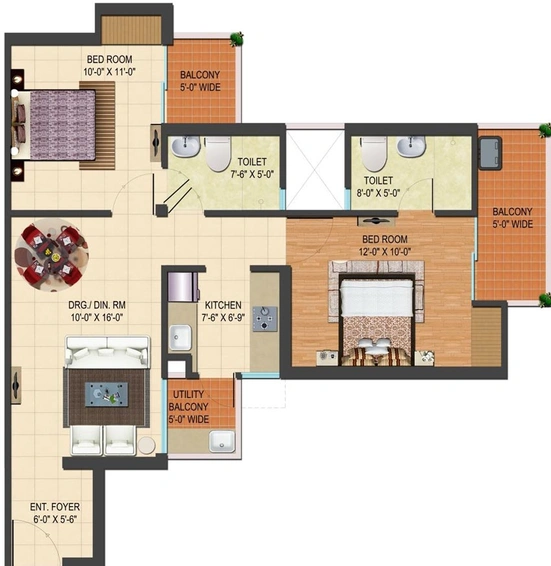 2 BHK Flat in SB Amaatra Crystal in NH 24, Ghaziabad - Image 643763