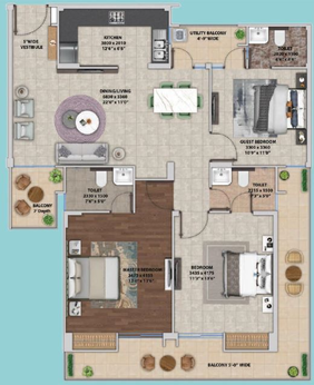 3 BHK Flat in Wave Eligo in NH 24, Ghaziabad - Image 661583