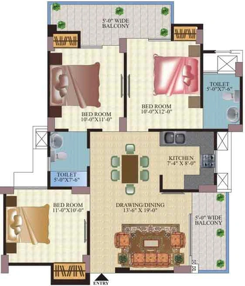 3 BHK Flat in KDP Grand Savanna in Raj Nagar Extension, Ghaziabad - Image 661575