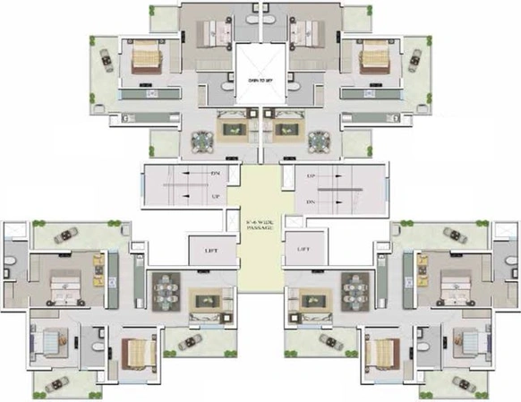 Floor Plan of Supertech Hill Town in Sohna Road, Gurgaon - Image 17411