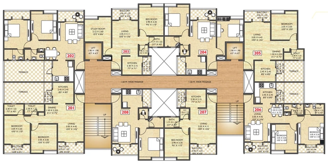 Floor Plan of Prima Glide Park in Lohegaon, Pune - Image 19097