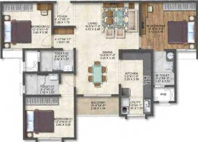 3 BHK Flat in Brigade Calista Phase 2 in Budigere Road, Bangalore - Image 490816
