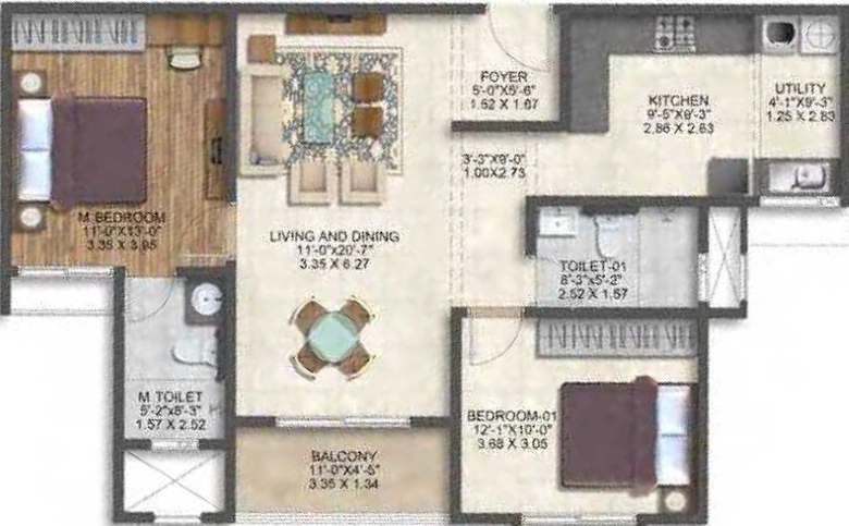 2 BHK Flat in Brigade Calista Phase 2 in Budigere Road, Bangalore - Image 490814