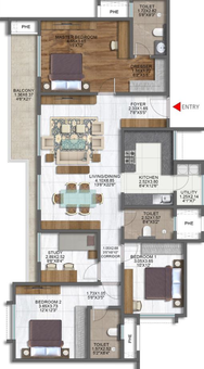 3 BHK Flat in Brigade Sanctuary in Whitefield, Bangalore - Image 490886