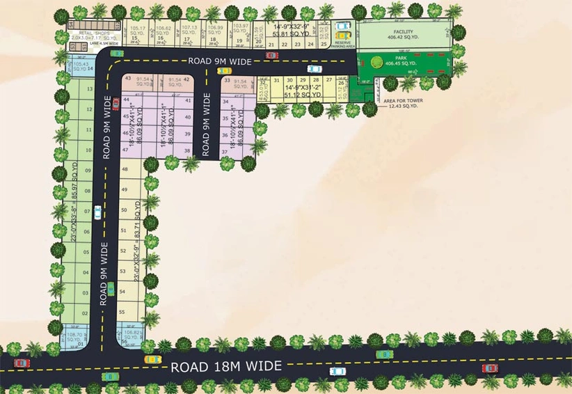 Master Plan of Defined Meadows Villa in Ajmer Road, Jaipur - Image 55311
