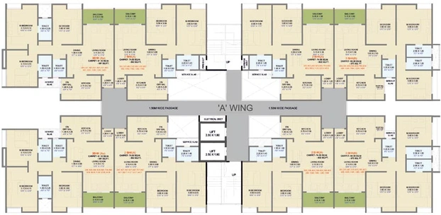 Floor Plan of Visoka Keystone in Tathawade, Pune - Image 27826