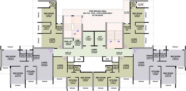 Floor Plan of Gami Ved in Nerul, Navi Mumbai - Image 37586