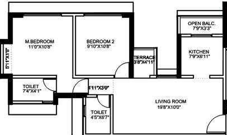 2 BHK Flat in Anantham Rainbow County in Panvel, Navi Mumbai - Image 469212