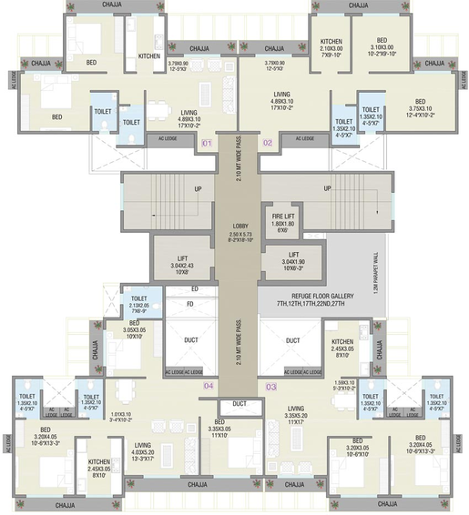 Floor Plan of City Century 2 in Ghansoli, Navi Mumbai - Image 37621