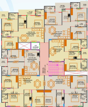 Floor Plan of ASKG Heights in Mansarovar, Jaipur - Image 111405