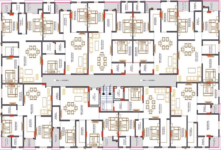 Floor Plan of Shri Balaji Heights 1 in Vaishali Nagar, Jaipur - Image 55462