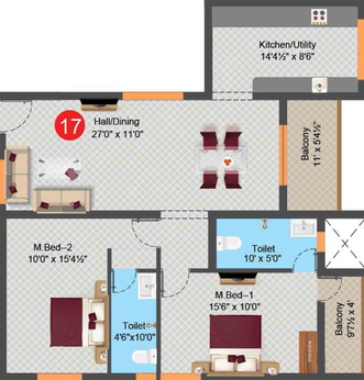 2 BHK Flat in Sree Daksha Arcis in Saravanampatti, Coimbatore - Image 440987