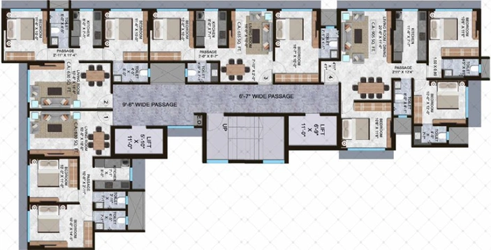 Floor Plan of Lashkaria Solitaire in Andheri West, Mumbai - Image 45826