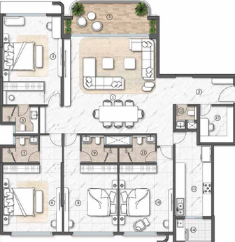 4 BHK Flat in Lodha Acenza in Andheri East, Mumbai - Image 489930