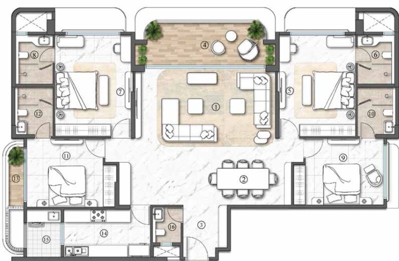 3 BHK Flat in Lodha Acenza in Andheri East, Mumbai - Image 489929