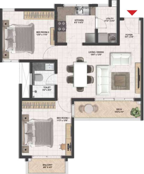 2 BHK Flat in Prestige Serenity Shores in Whitefield, Bangalore - Image 411313