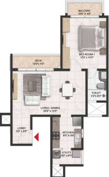 1 BHK Flat in Prestige Serenity Shores in Whitefield, Bangalore - Image 411312
