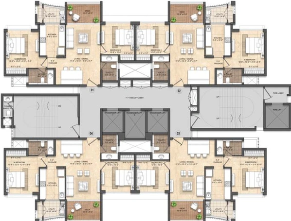 Floor Plan of Lodha Divino in Matunga East, Mumbai - Image 45863
