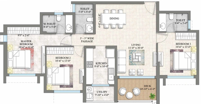 3 BHK Flat in Lodha Riservo in Vikhroli West, Mumbai - Image 490084