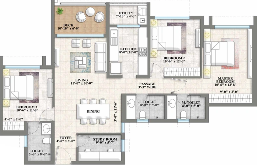3 BHK Flat in Lodha Riservo in Vikhroli West, Mumbai - Image 490083