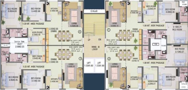 Floor Plan of Pattathu Pearl Heritage in Andheri West, Mumbai - Image 45951