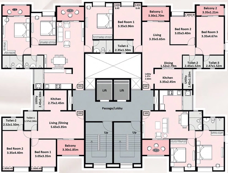 Floor Plan of Nyati Era in Dhanori, Pune - Image 18925