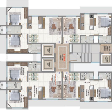 Floor Plan of Crescent Silverwoods in Andheri East, Mumbai - Image 46023