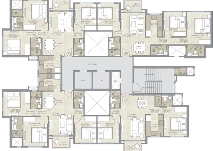 Floor Plan of Hiranandani Highland in Powai, Mumbai - Image 90398