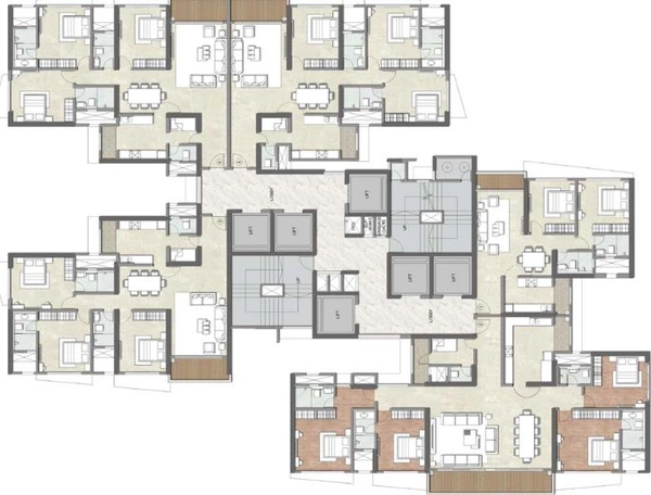 Floor Plan of Kalpataru Radiance in Goregaon West, Mumbai - Image 46088