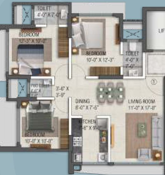 3 BHK Flat in Sakar Swapna CHSL in Andheri East, Mumbai - Image 490602