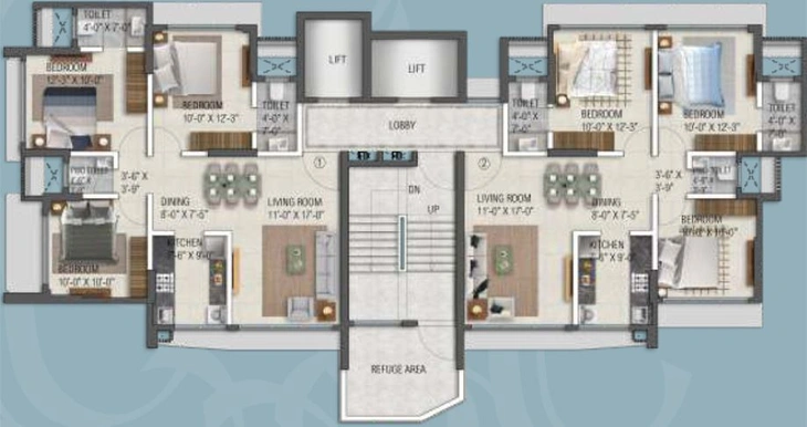 Floor Plan of Sakar Swapna CHSL in Andheri East, Mumbai - Image 46106