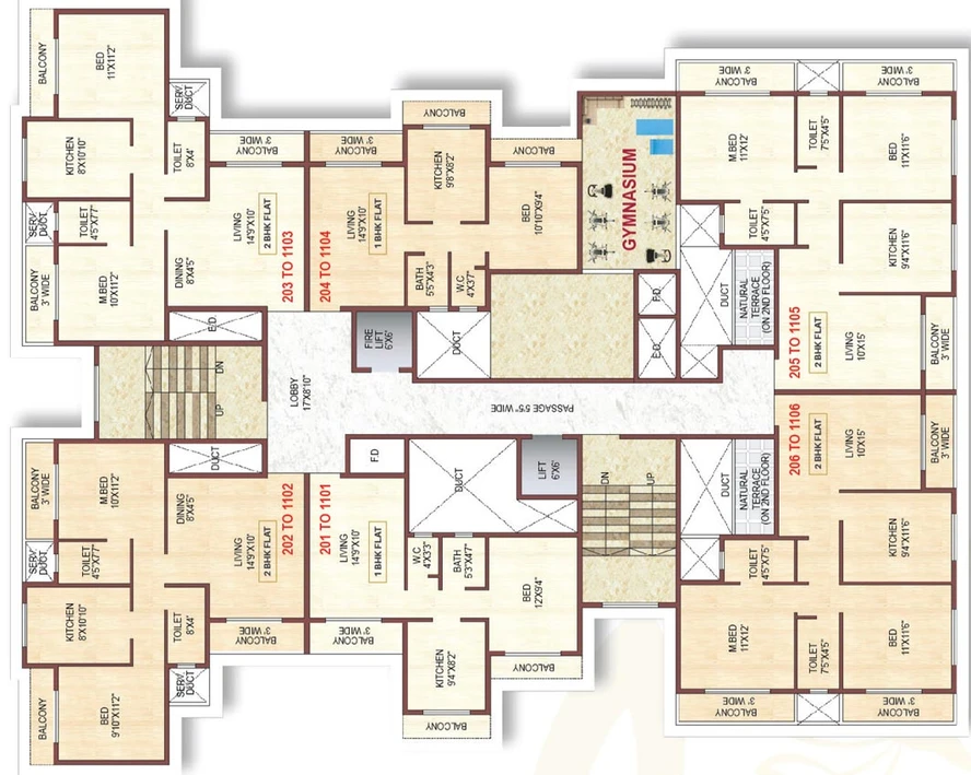 Floor Plan of Vaishnavi Chintan Apartment in Panvel, Navi Mumbai - Image 37725