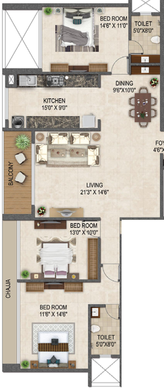 3 BHK Flat in Pacific One Pyramid in Airoli, Navi Mumbai - Image 469503