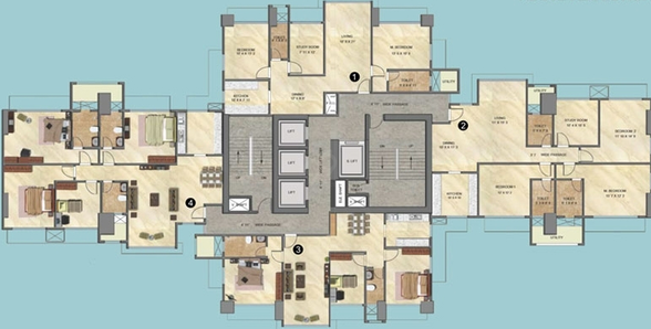 Floor Plan of ND Palai Towers in Goregaon West, Mumbai - Image 46136