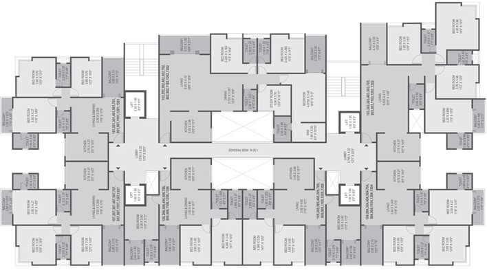 Floor Plan of Horizon Highgroves in Mundhwa, Pune - Image 19353