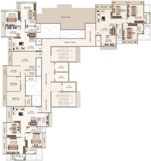 Floor Plan of Shreeji Today Royal in Kharghar, Navi Mumbai - Image 37781