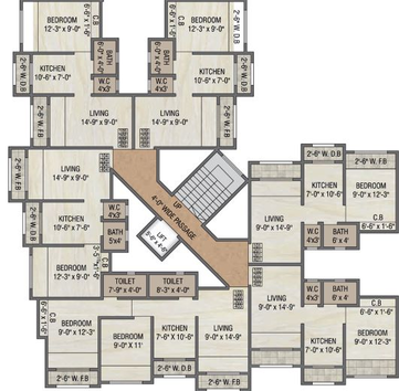Floor Plan of Parshv Glory in Palghar, Palghar - Image 21733