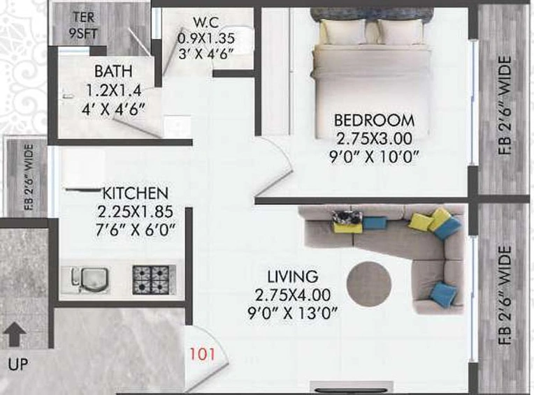 1 BHK Flat in Vyom Galaxy in Ulwe, Navi Mumbai - Image 469671