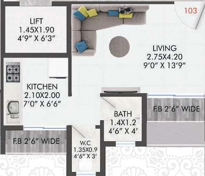 1 RK Flat in Vyom Galaxy in Ulwe, Navi Mumbai - Image 469670