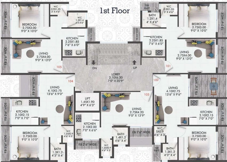 Floor Plan of Vyom Galaxy in Ulwe, Navi Mumbai - Image 37847