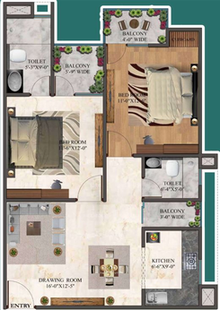 2 BHK Flat in BCC Greens in Naubasta Kala, Lucknow - Image 501713