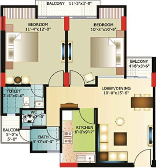 2 BHK Flat in Horizon Anant in Vrindavan Yojna, Lucknow - Image 501493