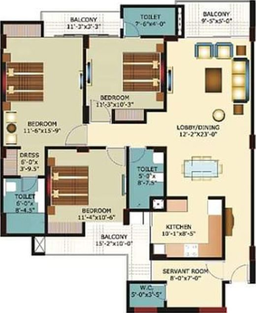 3 BHK Flat in Horizon Anant in Vrindavan Yojna, Lucknow - Image 501495