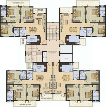 Floor Plan of Omaxe The Palace in Gomti Nagar Extension, Lucknow - Image 51111